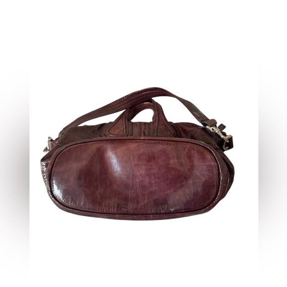 VTG Givenchy Nightingale patent leather Hand/shoulder Bag Burgundy AUTH CERTI - Picture 9 of 15
